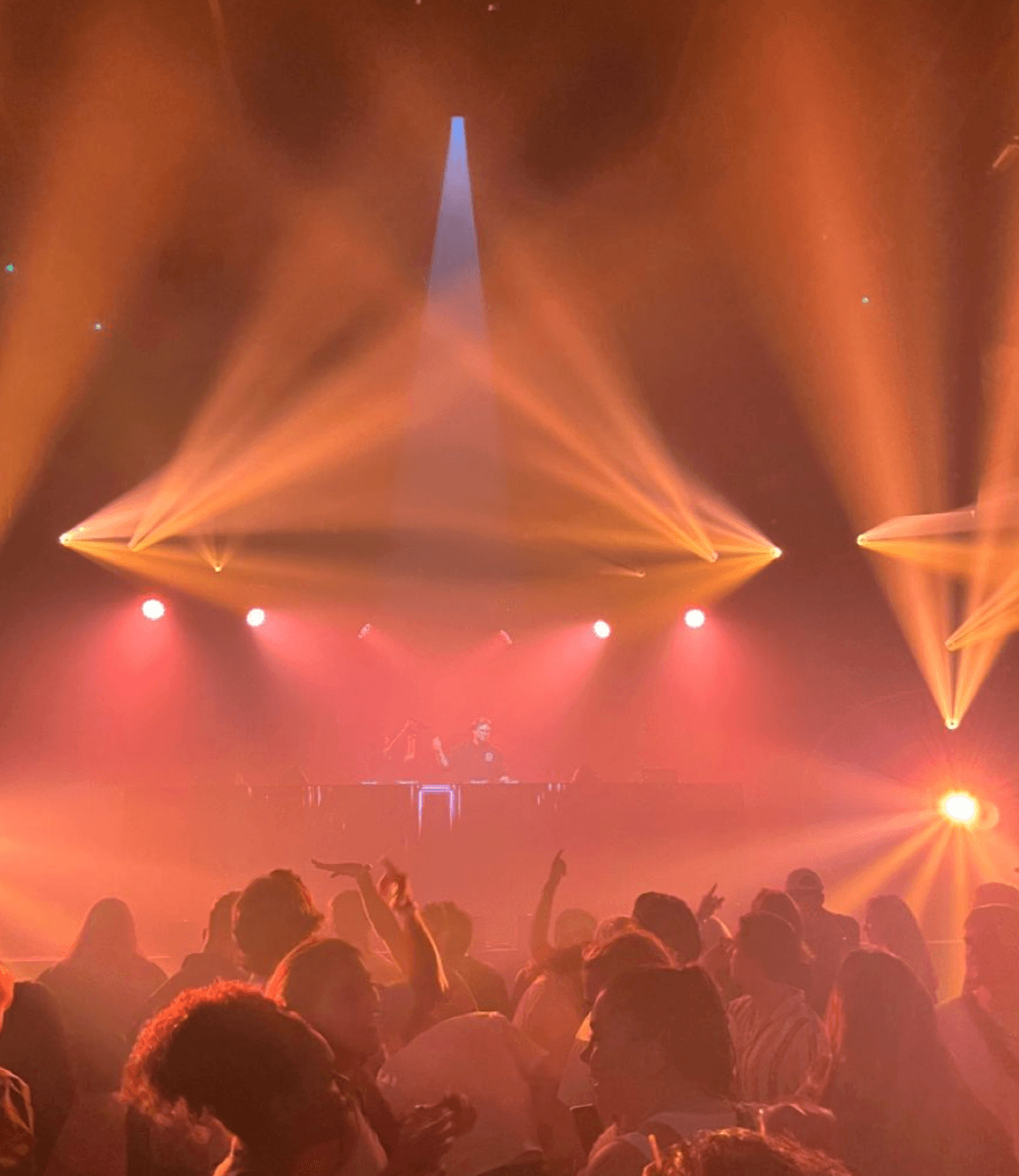 Underground warehouse DJ performance